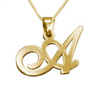 14Ｋゴールドイニシャルネックレス