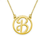 18k　ゴールドメッキカットイニシャルネックレス