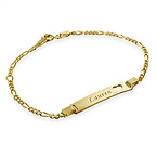 金メッキＩＤネームブレスレット