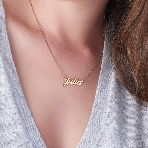 スモール１４k ゴールドネームネックレス - 2