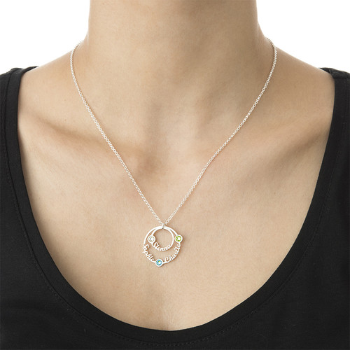 ２つのサークルスクリプトネックレス - 真にあなたのコレクション - 2