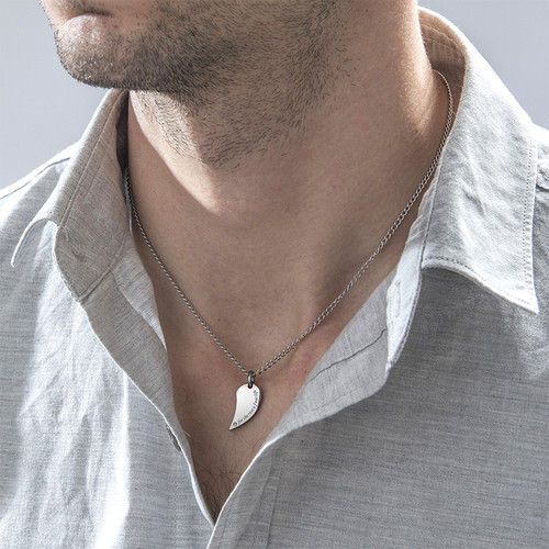 カップルのためのハートネックレス2ピースセット - 3