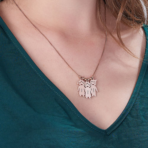 刻印チャーム付きマザーネックレス - 5