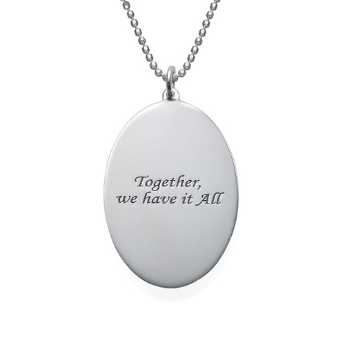 楕円形の写真ネックレス - 1