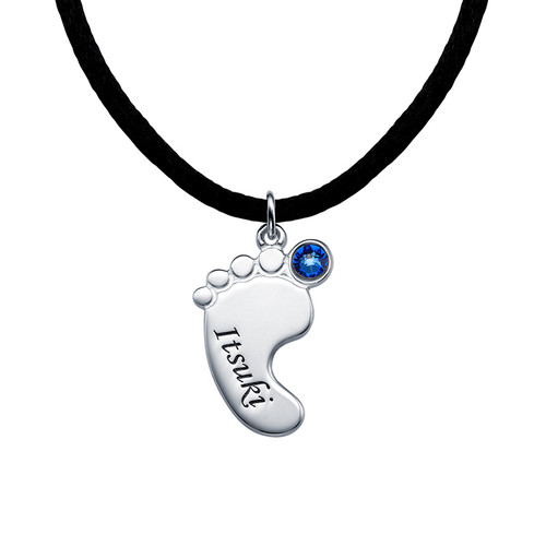 パパのための赤ちゃんの足ネックレス - 1