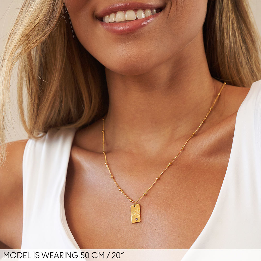 ブロッサム バースフラワー＆ストーン ネックレス （18K ゴールド ヴェルメイユ） - 2