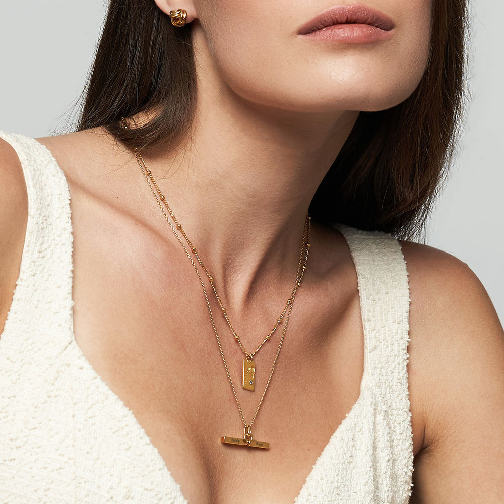 ブロッサム バースフラワー＆ストーン ネックレス （18K ゴールド ヴェルメイユ） - 4