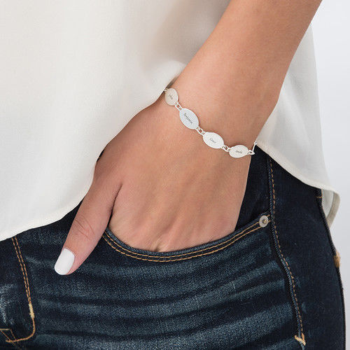 名前入りママブレスレット-楕円形 - 4