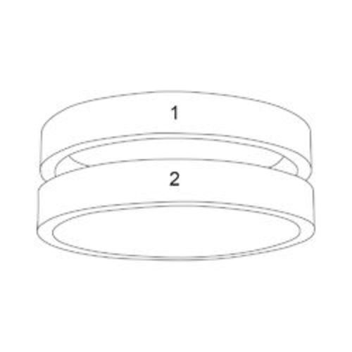 シルバー２つの名前リング - 4