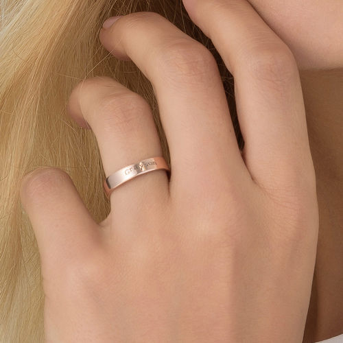 刻印ネームリング-ピンクゴールドメッキ - 3