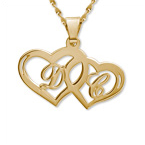 カップルハーツ<br>14ｋゴールドペンダント （チェーン含む）