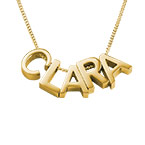 ゴールドメッキのパーソナライズされたカップルイニシャルネックレス