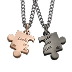 ハートの形になるパズルネックレスセット