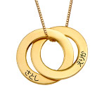 ロシアン２リングネックレス-ゴールドメッキ