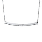 パーソナライズされたカーブバーネックレス