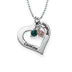 中空ハートの刻印ネックレス