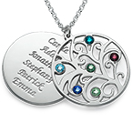 フィリグリー家族ツリー誕生石ネックレス