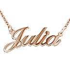 クラシックピンクゴールドネームネックレス