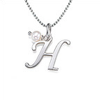 シルバーイニシャルネックレス