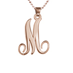 シングルモノグラムイニシャルネックレス