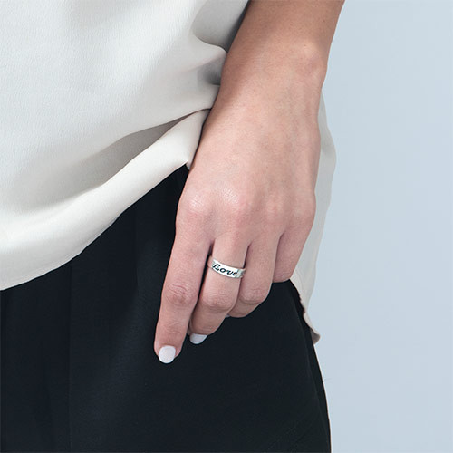 スターリングシルバープロミスリング - 1