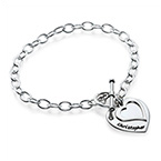 ダブルハートチャームブレスレット