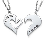 分割ハートのカップルネックレス