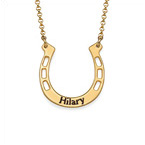 刻印付き馬蹄形ネックレス