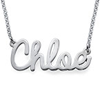 筆記体のネームネックレス