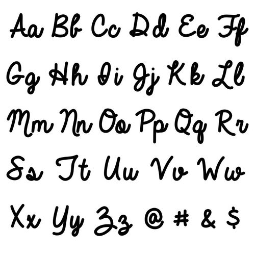 筆記体ピンクゴールドネームネックレス - 3