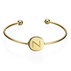 金メッキイニシャルブレスレット