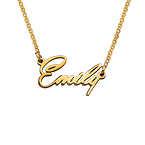 金メッキエクストラ強度プチネームネックレス