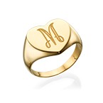 金メッキシグネットリング