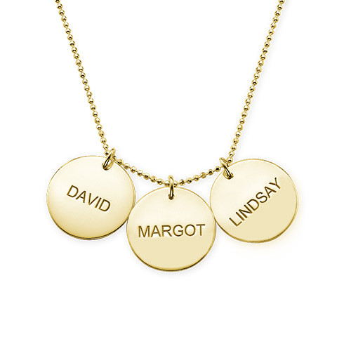 金メッキディスクネックレス - 3